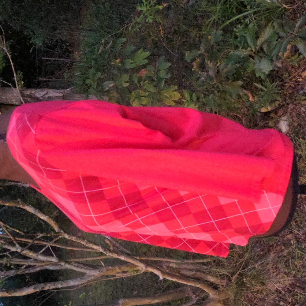 Talbots Petite Raspberry Argyle Round Neckline ¾-… - image 4